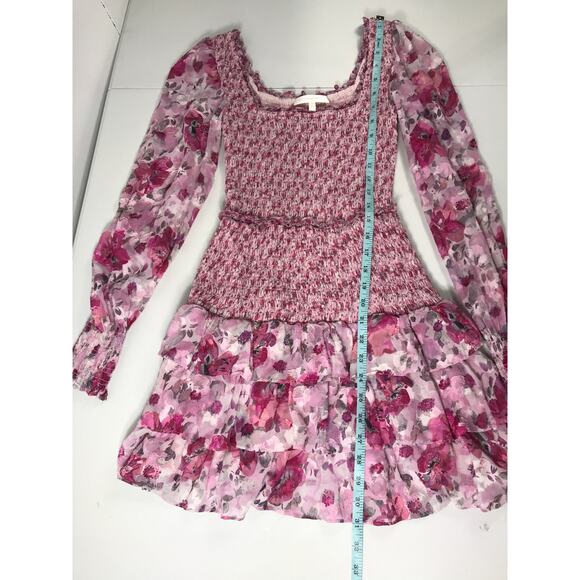 LoveShackFancy Scout Dress Fancy Pink Smocked Tiered Skirt Sheer Coquette - Picture 9 of 9